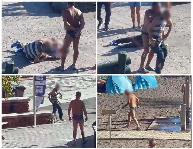 Momentos de la pelea de este miércoles en Melenara por la tarde/TA.